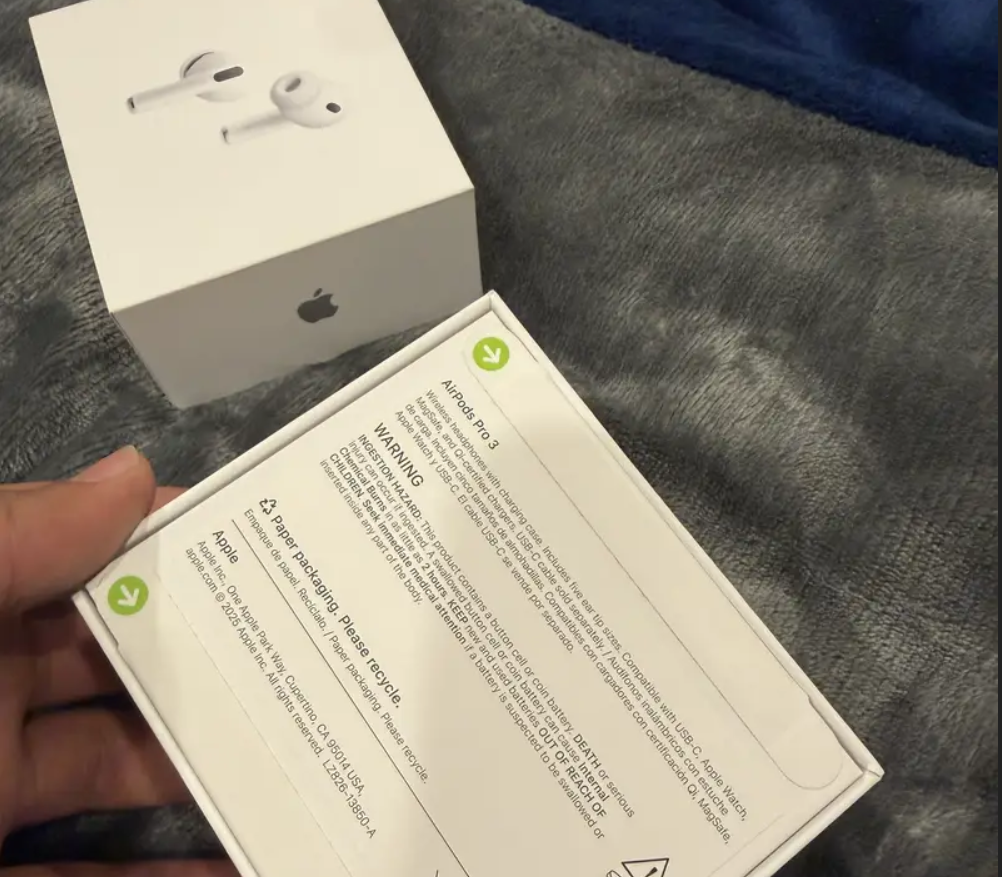 APPLE AIRPODS PRO 3 (3RD GENERATION) BT 5.3 WITH  ANC ( Active Noise Cancellation)