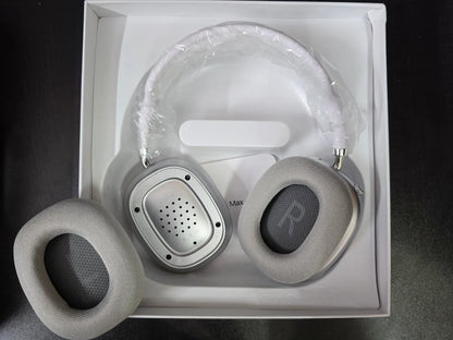 Apple Airpods Max  Generation 2 | Magnetic Earmuffs | With Logo, Pop Up & Free Leather Case ( Works with Android & iOS both)