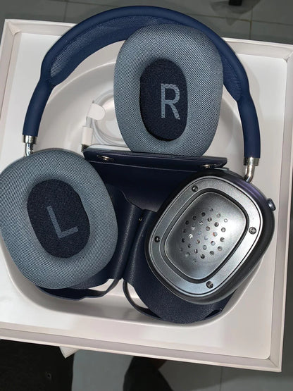 Apple Airpods Max  Generation 2 | Magnetic Earmuffs | With Logo, Pop Up & Free Leather Case ( Works with Android & iOS both)